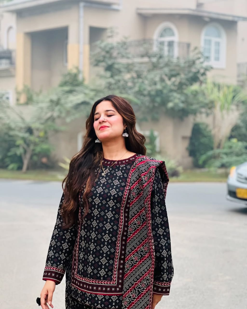 Ajrak 3pc Suit Lawn Collection with Farshi