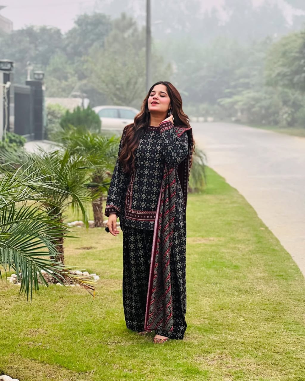 Ajrak 3pc Suit Lawn Collection with Farshi