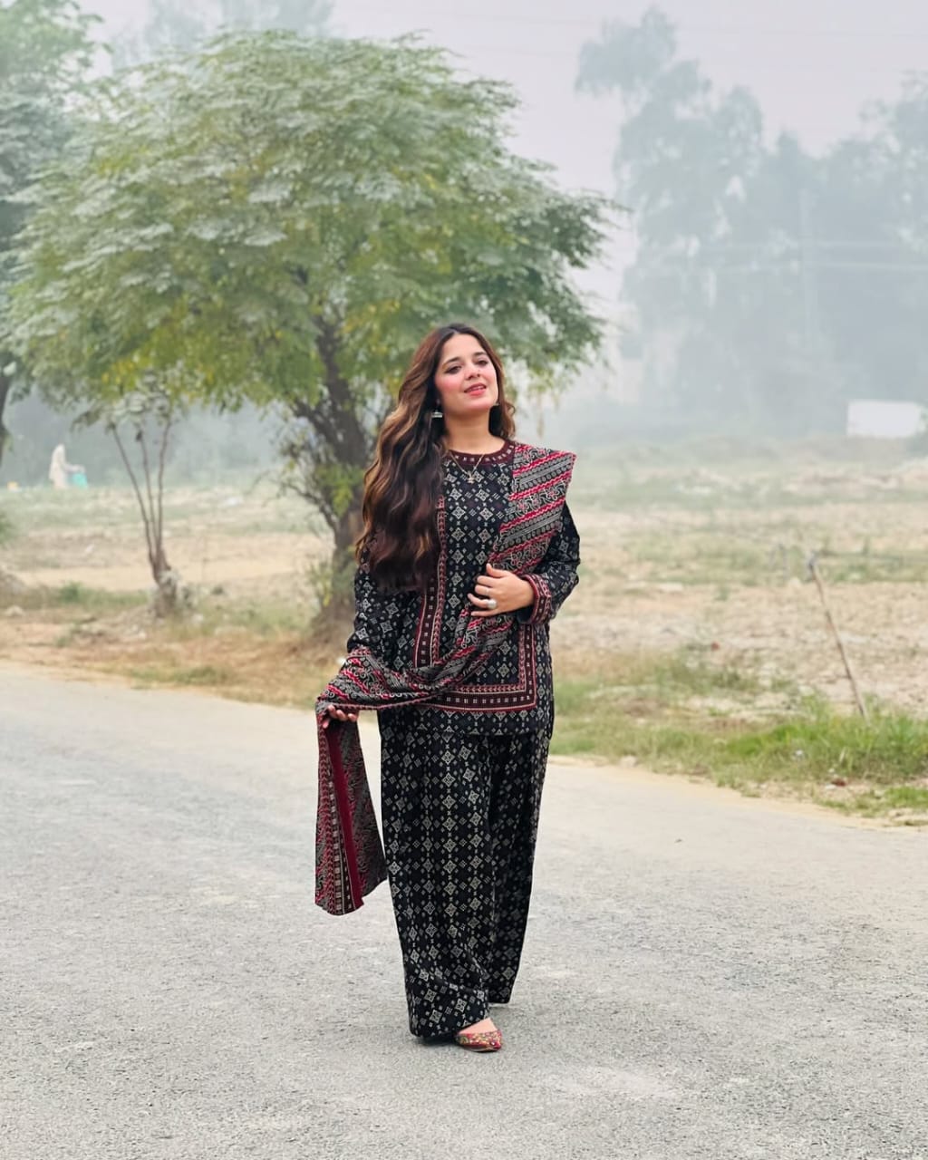 Ajrak 3pc Suit Lawn Collection with Farshi