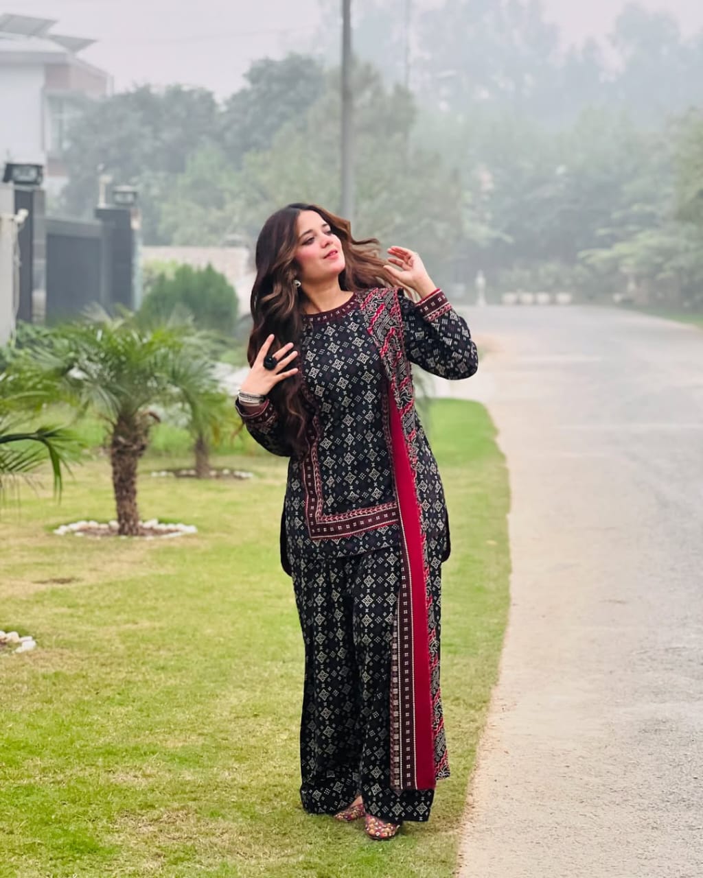 Ajrak 3pc Suit Lawn Collection with Farshi